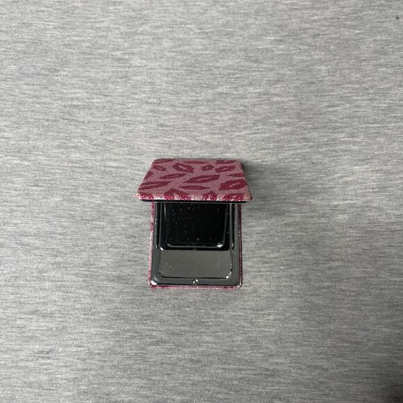 Pink Glitter Lips Rectangular Foldable Compact Pocket - Picture 5 of 10